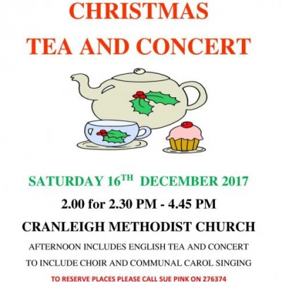 Cranleigh Christmas afternoon tea and concert 16-12-17