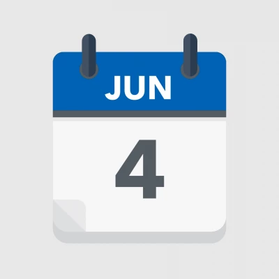 Calendar icon showing 4th June