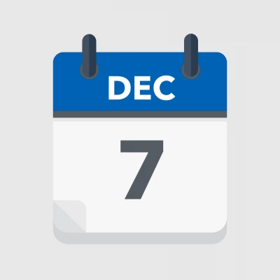 Calendar icon showing 7th December