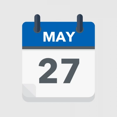 Calendar icon showing 27th May