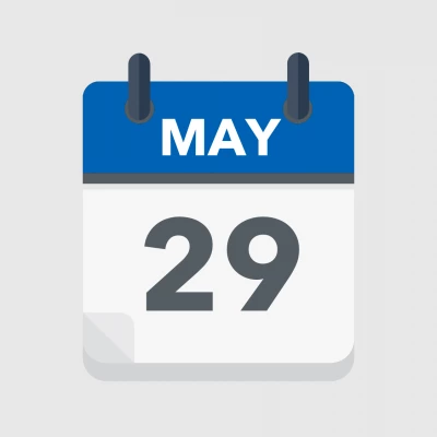Calendar icon showing 29th May