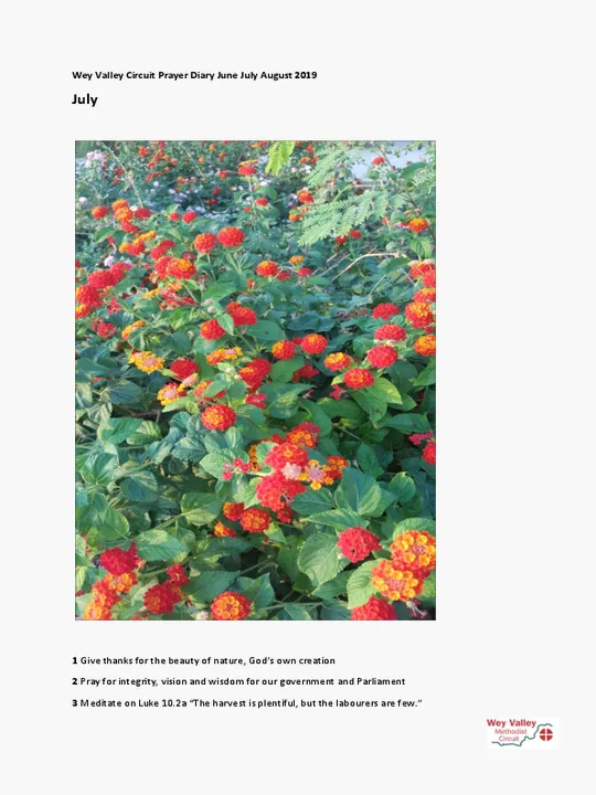 Circuit Prayer Diary July &ndash; August 2019