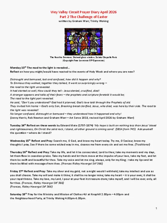 Circuit Prayer Diary &ndash; April 2026 Part 2