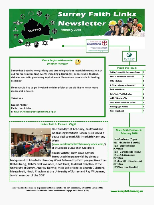 SFL Newsletter February 2018