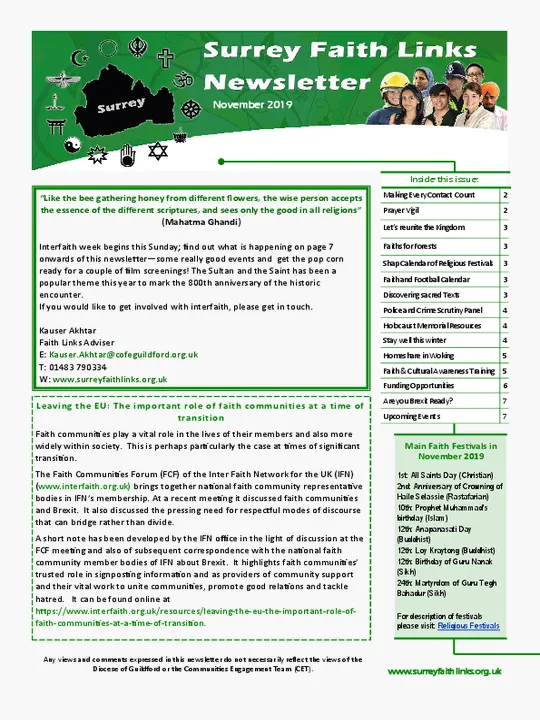 SFL Newsletter November 2019