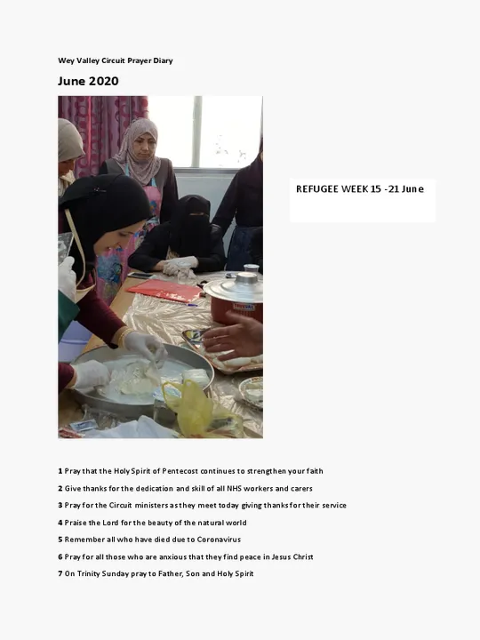 Circuit Prayer Diary June July August 2020
