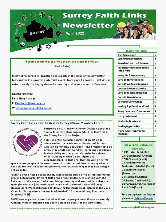 SFL Newsletter April 2021