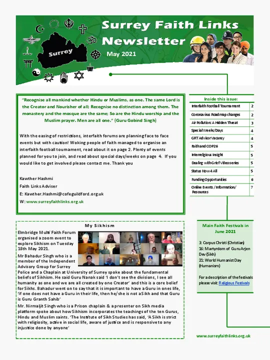 SFL Newsletter May 2021