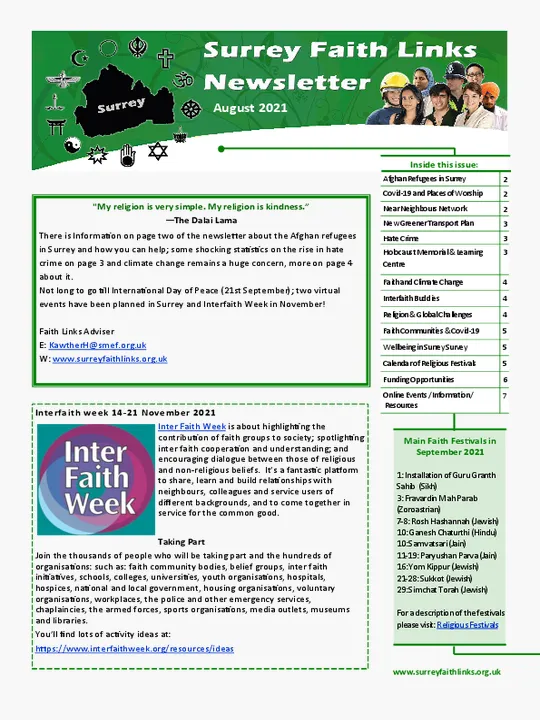 SFL Newsletter August 2021
