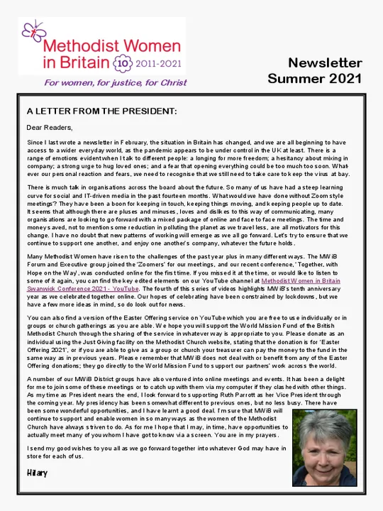 MWiB Newsletter 2021-2 Summer