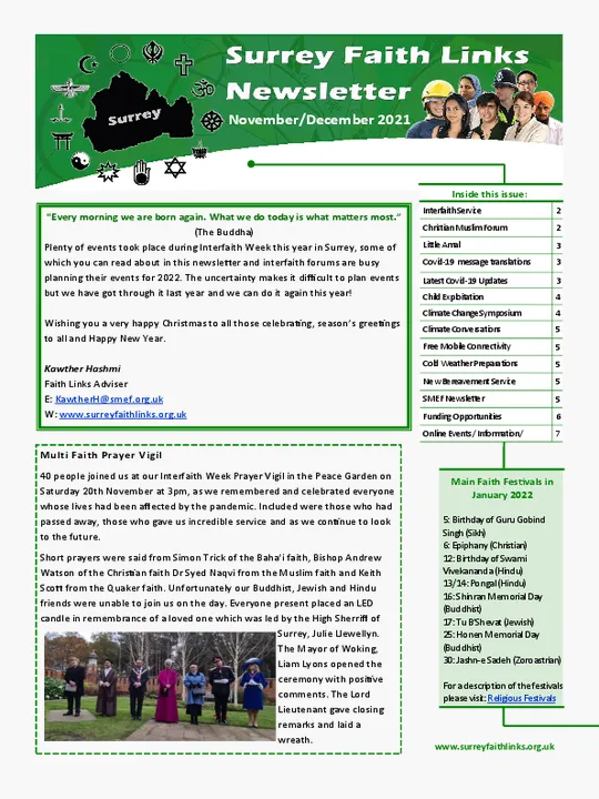 SFL Newsletter Nov and Dec 2021