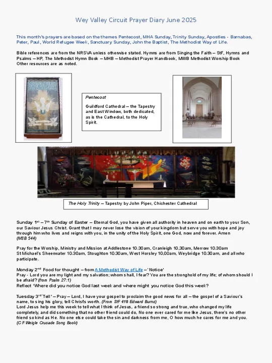 Circuit Prayer Diary – June 2025