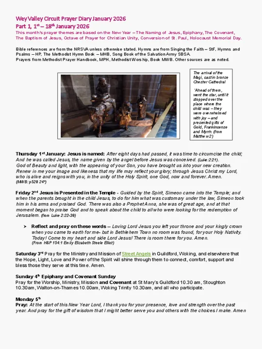 Circuit Prayer Diary &ndash; January 2026 Part 1