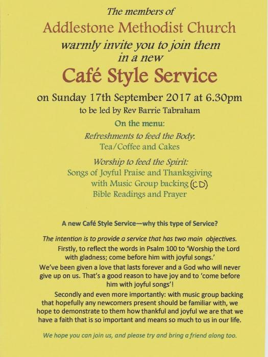Addlestone Cafe Style Service