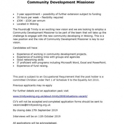 Advert Missioner 25-7-19 newV1