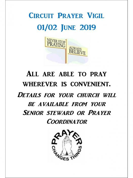 Circuit Prayer Vigil poster 2019