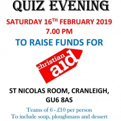 Quiz evening poster 16-02-19-1