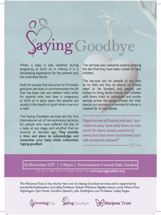 Saying Goodbye Service 2017 - London