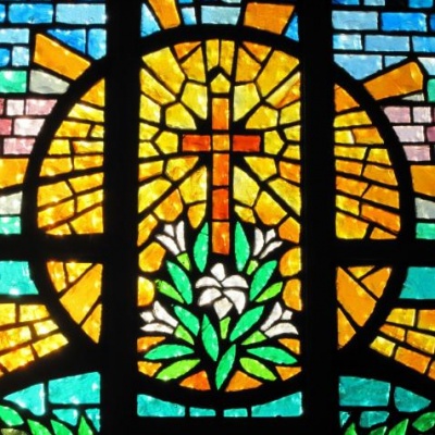 Stained glass cross